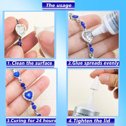 B-7000 Glue Clear for Rhinestone Crafts, Jewelry and Bead Adhesive B7000 Semi Fluid High Viscosity Super Glues Rhinestones Glues for Fabric Cell P...