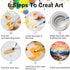 Okarina Paint by Numbers Kit for Adults Beginner Canvas, Sun Mountain Acrylic Adult Paint by Number Kits, Natural Abstract Landscape Flowers Oil N...