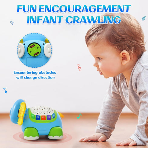 Musical Crawling Baby Toys,Baby Toys Toddler Toys with Music Light and Projector,Infant Toy for Toddler Boy Girl,Baby Toddler Boy Toys Baby Toy Gi...