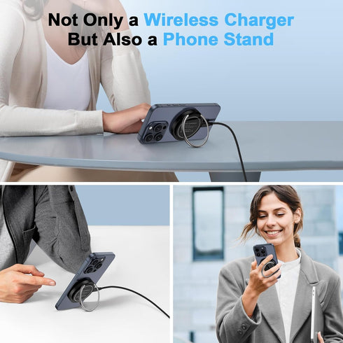 Magnetic Wireless Charger Pad 15W iPhone Magsafe Charger Fast Charging Mat with 20W USB C Charger for iPhone 15 14 13 12 Pro Max Plus SE,Galaxy S2...