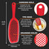 EZ Kitchen Dish Squeegee Kitchen with Silicone Food Strainer Long Grips Non-Slip Scrapers for Pots, Pans, Bowls, and Countertops, 2-Pack, Red...