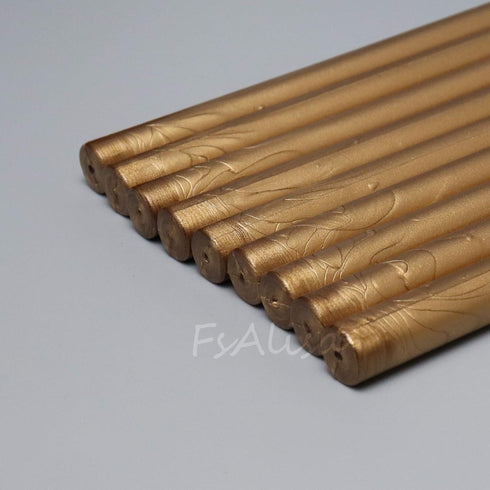 FsAlisa 9Pcs Glue Gun Sealing Wax Sticks for Wax Seal Stamp, Retro Vintage Metallic Bronze Great for Wedding Invitations, Cards Envelopes, Wine Pa...