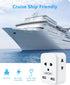 LENCENT EU to US Plug Adapter, European to USA Outlet Adaptor with 2 USB, Europe to American Outlet, 3-Sided Outlet Extender, Wall Tap, Mini Charg...