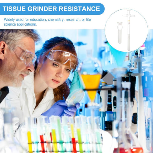 2 ML Glass Tissue , Cell with Pestle Glass Cell Tissue Homogenizer Glass Tube for Labs Science Class...