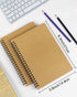 Spiral Notebooks A5 Lined 5Pcs College Ruled Journals Bulk Thick Paper for Work, Study, Notes Taking, Gifts 120 Pages/60 Sheets Kraft Brown...