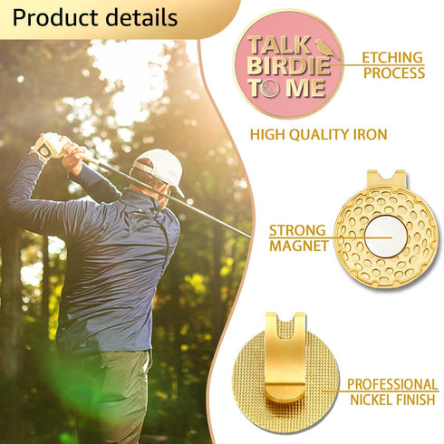 Talk Birdie to Me Golf Ball Marker with Magnetic Hat Clip, Funny Golf Gift for Men Woman...