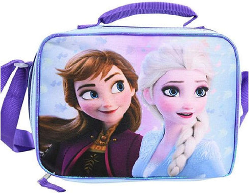 Frozen 2 Anna & Elsa Bag with Strap- Lunch Box, small, Blue...