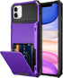 Vofolen Case for iPhone 11 Case Wallet 4-Card Holder ID Slot Flip Door Hidden Pocket Anti-Scratch Dual Layer Hybrid TPU Bumper Armor Protective Ha...