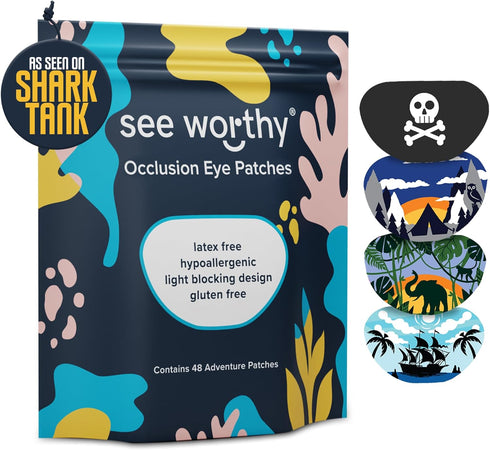 Adhesive Eyepatch for Kids & Adults - As Seen on Shark Tank - Kids Breathable, Comfortable Adventure Eyepatch for Lazy Eye - Amblyopia & Sensitive...