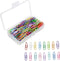 200pcs Coloured Paper Clips with Plastic Box Plastic Coated Metal Paper Clips for Office Stationery 33mm 20 Colors...