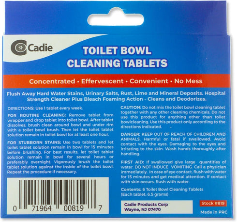 Toilet Bowl Cleaning Tablets - Automatic Drop-in Bleach 24 Blocks that Cleanse Bathroom at Home & Commercial | Removes Stubborn Stains, Rust, Lime...