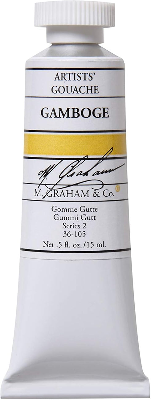 M. Graham 1/2-Ounce Tube Gouache Paint, Gamboge Gouache...