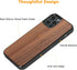molzar Grip Series Magnetic Case for iPhone 12 and iPhone 12 Pro with Walnut Wood, Built-in Magnet Ring for Magnetic Mount, Compatible with MagSaf...