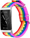 Bandmax Rainbow Bands Compatible fitbit Charge 3 Smartwatch,LGBT Pride Nylon Charge 3 Watch Bands Durable Fitbit 3 Sport Replacement Straps Access...