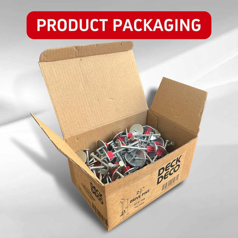 2-1/2" Powder Actuated Fasteners with 1" Washer .300 Head .145" Shank for Powder Fastening & Power Framing systems, 100 Pack...