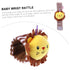 Toyvian 1pc Toy Wrist Lion Snap Bracelet Baby Musical Toy Bell Animal Wrist Rattle Xmas New Year Jingle Bell Toy Toys Baby Lion Wrist Rattle Plush...