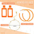 4 Pcs Women Acrylic Purse Clear Clutch Bag Evening Purses for Wedding Vintage Handbag Retro Earrings Bracelet Jewelry Set (Orange)...
