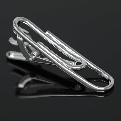 Novelty Silver Tone Paper Clip Tie Clip In Box...