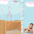 Crib Mobile, Hanging Toys, Nursery Decor for Girls White and Pink Room Decorations, Clouds, Moons and Stars Safe, Non-Toxic, Crib Mobile for Newbo...