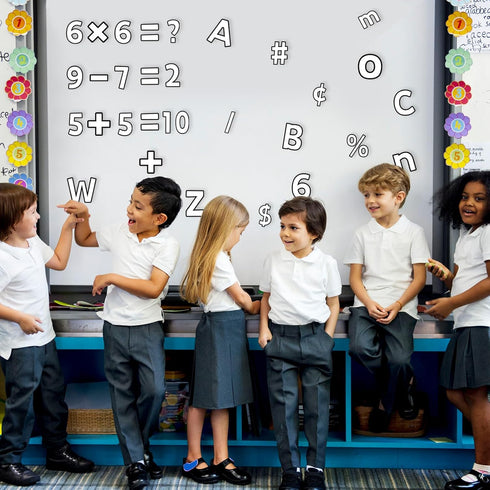 266 Pcs Bulletin Board Letters White & Black Letters Combo Pack Set White & Black Letter and Number Accents for Kids Bulletin Board Display Home S...