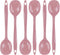 Reston Lloyd Cooking Spoon for Serving, Basting, Mixing, Heat Resistant, BPA Free Melamine 11 inch Utensil with Ergonomic Handle, Set of 6, Pink...