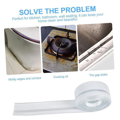 1 Roll Water Strip Bathroom Toilet Crevice Sticker Sink Seam Corner Strips Bathroom Sealant Tape Transparent Caulk Seal Tape Sticker Decor Basin C...