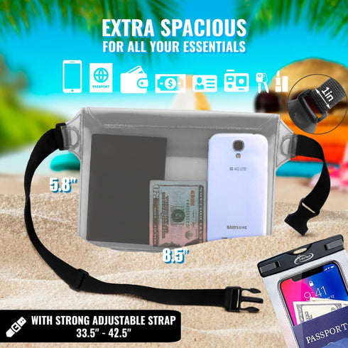 AiRunTech Waterproof Cell Phone Bag, 4 Pack Waterproof Dry Bag for Fishing, Sledding,Skating,Skiing,Snowshoeing Universal Waterproof Pouch for iPh...