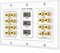 TNP Home Theater Wall Plate - 3-Gang 7.2 Surround Sound Distribution w/Premium Gold Plated Copper Banana Binding Post Coupler for 7 Speakers, 2 RC...