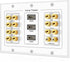TNP Home Theater Wall Plate - 3-Gang 7.2 Surround Sound Distribution w/Premium Gold Plated Copper Banana Binding Post Coupler for 7 Speakers, 2 RC...