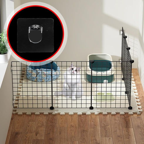 8 Pcs Pet Cage Holder Acrylic Holder Pet Cage Accessories Pet Fence Holder -slip Retainer Pet Supplies Pet Fence Retainer Pet Cage Fixator Cage Ra...