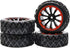 JIUWU 4-Pack Off-Road Wheels 12mm Hex Rc Wheels and Tires - High-Performance Upgrade for 1/10 Rc Tires Cars - Durable Plastic and Rubber Construct...