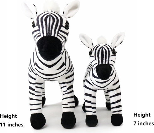 Ice King Bear Mom and Baby Stuffed Animals Set Zoo Wild Animals (Zebra)...