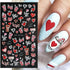 Valentine's Day Nail Art Stickers 5D Embossed Red Heart Nail Decals Red Love Mail Cute Cartoon Dog Bear Valentine Nail Designs Sticker Relief Nail...