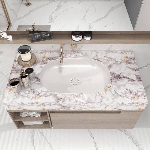 VIOPVERY White Marble Wallpaper Peel and Stick 15.7"x197" White Wall Paper Pull and Stick Contact Paper for Countertops Waterproof Self-Adhesive M...