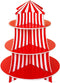 Super Z Outlet 3 Tier Cupcake Foam Stand with Circus Carnival Tent Design for Desserts, Birthdays, Decorations...
