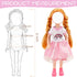 30 PCS 6 Inch Doll Clothes and School Playset with Ballons 3 Girl Dresses 3 Boy Outfits 2 Pair of Shoes and 19 Pcs Study Supplies for 6 Inch Doll ...