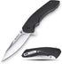 DURATECH Folding Pocket Knife, 3-1/4" Satin 8CR13MOV Blade, Black Smooth G10 Handle with Liner Lock Knife For EDC...