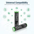 HiQuick AAA Rechargeable Batteries AAA Batteries 1100mAh High Capacity Performance 1.2V, Per-Charged Ni-MH AAA Battery Pack of 8 Batteries...