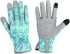 Leather Gardening Gloves for Women, Breathable Spandex & Thorn Proof Garden Gloves for Weeding Planting Digging, Flexible Touch Screen Grip - Medi...
