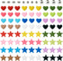 Craftdady 156Pcs Alloy Star Heart Beads 12 Colors Small Love Heart Star Pony Beads with Metal Spacer Beads for DIY Craft Friendship Bracelet Neckl...