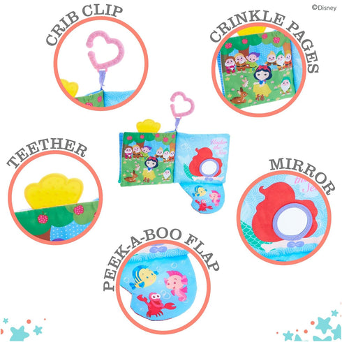 Kids Preferred Disney Baby - Disney Princess Soft Book with Teether Toy & Crinke Pages - Picture Book for Newborns...