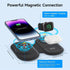 Wireless Charger 3 in 1, RELAXYO Travel Fast Wireless Charging Station for Apple, Compatible with iPhone 15 14 13 12 11 Pro/Max/XR, for iWatch 9/8...