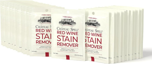 Chateau Spill Red Wine Stain Remover for Clothes – 25 Wipes for Stubborn Stains on Tablecloth, Carpet, Upholstery and Laundry from the makers of M...