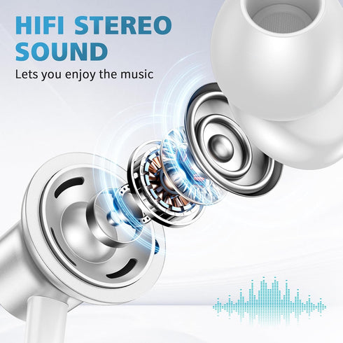 USB C Headphones for iPhone 15 Pro Max Plus iPad, Type C Earphones Noise Isolating with Mic Stereo Volume Control Android Wired Earbuds for Samsun...