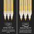 Acrylic Gold Paint Pens - 8 Pack 2-3MM Medium Tip & 0.7MM Extra Fine Gold Paint Marker for Rock Painting, Wood, Metal, Fabric, Plastic, Canvas, Gl...