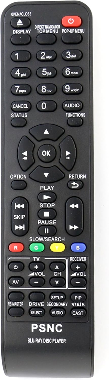 New N2qayb000380 Replaced Remote fit for Panasonic DMP-BD60 DMP-BD80 DMPBD60 DMPBD80 DMP-BD80GN DMP-BD60GZ DMP-BD60GN DMP-BD60GA DMP-BD80GN DMP-BD...