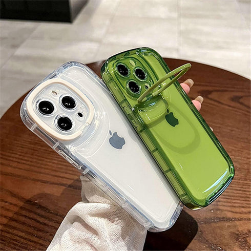 Ownest Compatible with iPhone 12 Pro Case with Clear Kickstand Creative Protective Design Case with Camera Holder for TPU Slim Shockproof Cool Pho...