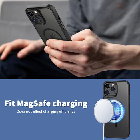CACOE Magnetic Case for iPhone 14 Pro Max 6.7 inch-Compatible with MagSafe & Magnetic Car Phone Mount,Anti-Fingerprint TPU Thin Phone Cases Cover ...