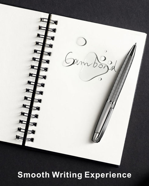 Cambond Ballpoint Pens Black Pens - Bulk Pens Metal Pen for Journaling Gift Business Men Police Flight Attendants 1.0 mm Medium Point Nice Pens, 3...