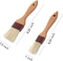 1 inch & 1.5 inch Pastry Brush Natural Boar Bristle Basting Brush Kitchen Oil Brush with Beech Wooden Handle and Hanging Rope String Grill BBQ Sau...